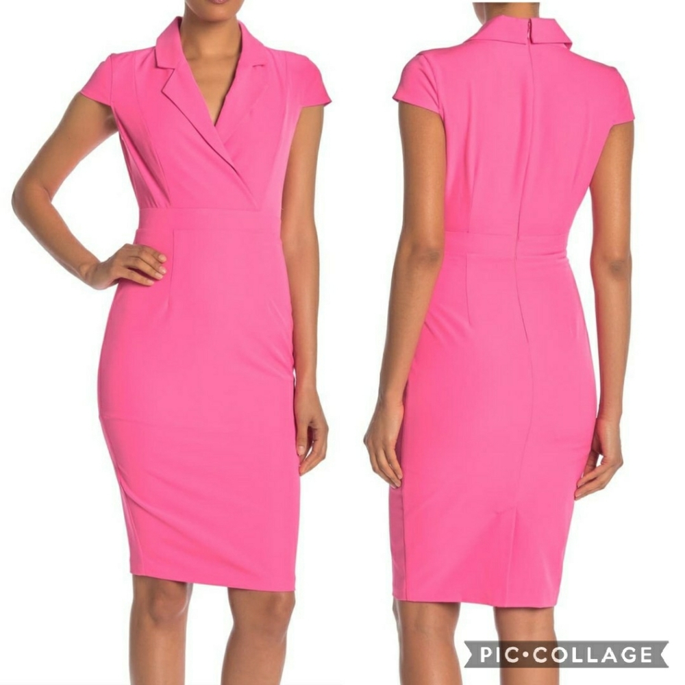 Pink Alexia Admor Midi Sheath Dress